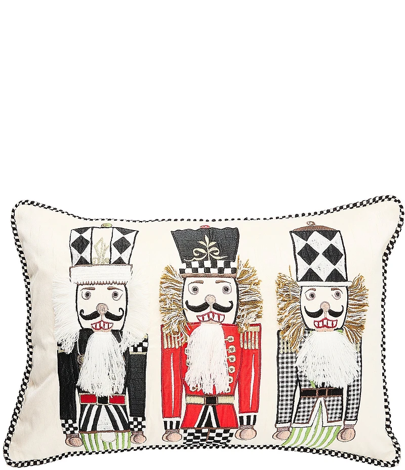 MacKenzie-Childs Holiday Collection Courtly Nutcracker Lumbar Throw Pillow