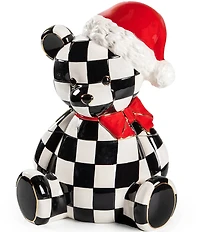 MacKenzie-Childs Holiday Collection Courtly Santa Bear Cookie Jar