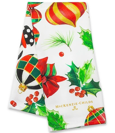 MacKenzie-Childs Holiday Collection Deck the Halls Dish Towel