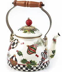 MacKenzie-Childs Holiday Collection Deck the Halls Tea Kettle, 2 Qt.