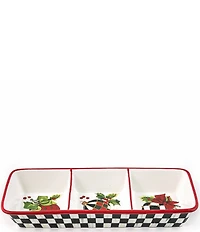 MacKenzie-Childs Holiday Collection Deck the Halls Trio Dip Tray