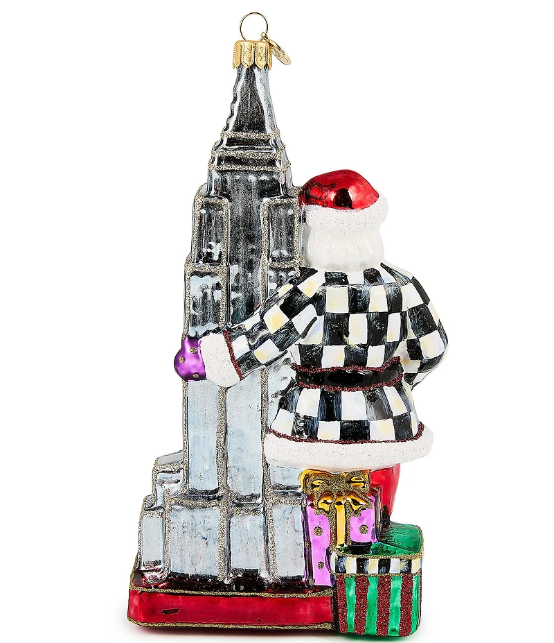 MacKenzie-Childs Holiday Collection Empire State Building Glass Ornament
