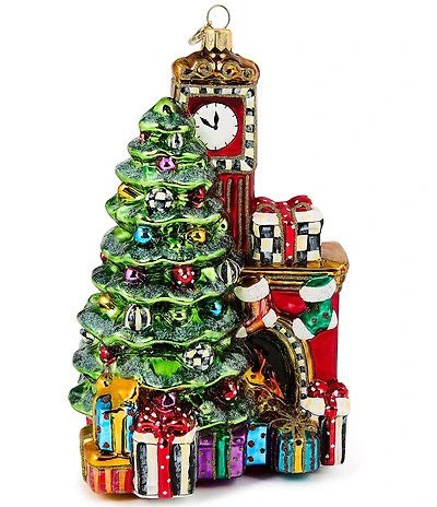 MacKenzie-Childs Holiday Collection Fireplace Glass Ornament