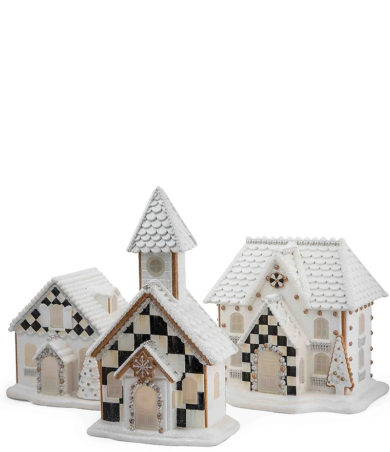 MacKenzie-Childs Holiday Collection Gingerbread Illuminated Church