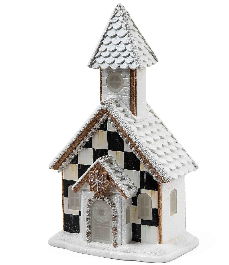 MacKenzie-Childs Holiday Collection Gingerbread Illuminated Church