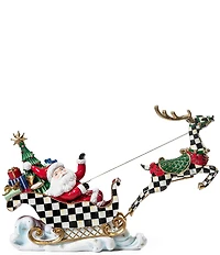 MacKenzie-Childs Holiday Collection Granny Kitsch Illuminated Sleigh Ride Santa