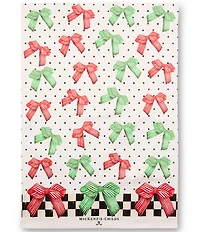 MacKenzie-Childs Holiday Collection Holiday Bow Printed Dish Towel