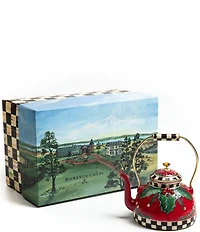 MacKenzie-Childs Holiday Collection Holiday Kettle Glass Ornament