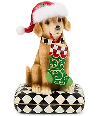 MacKenzie-Childs Holiday Labrador Retriever Dog On Pillow Figurine
