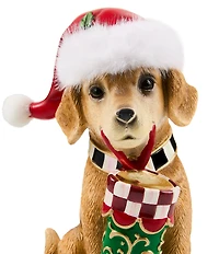 MacKenzie-Childs Holiday Labrador Retriever Dog On Pillow Figurine
