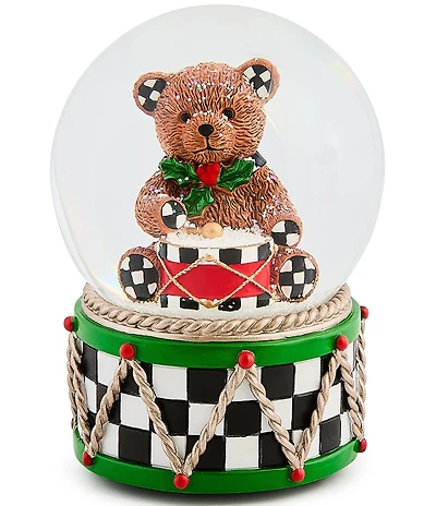 MacKenzie-Childs Holiday Collection Holly Bear Snow Globe