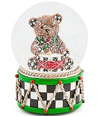 MacKenzie-Childs Holiday Collection Holly Bear Snow Globe