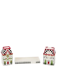 MacKenzie-Childs Holly Village Salt & Pepper Set