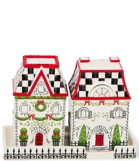 MacKenzie-Childs Holly Village Salt & Pepper Set