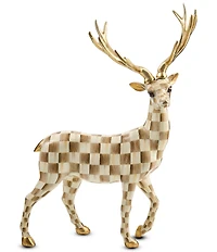 MacKenzie-Childs Holiday Collection Mocha Check® Standing Deer Figurine
