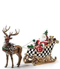 MacKenzie-Childs Holiday Collection Night Before Christmas Santa & Sleigh Figurine