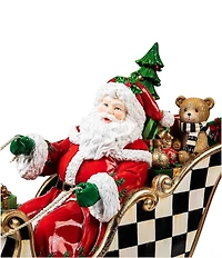 MacKenzie-Childs Holiday Collection Night Before Christmas Santa & Sleigh Figurine