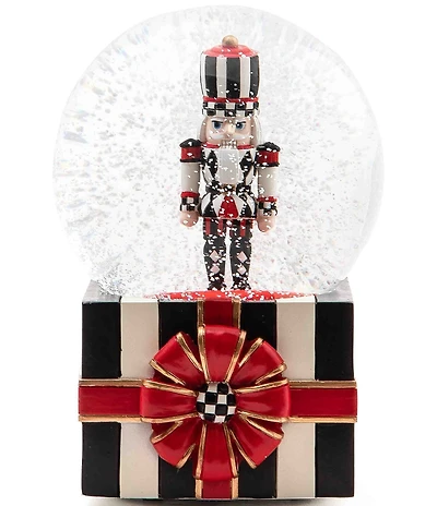 MacKenzie-Childs Holiday Collection Nutcracker Gift Snow Globe