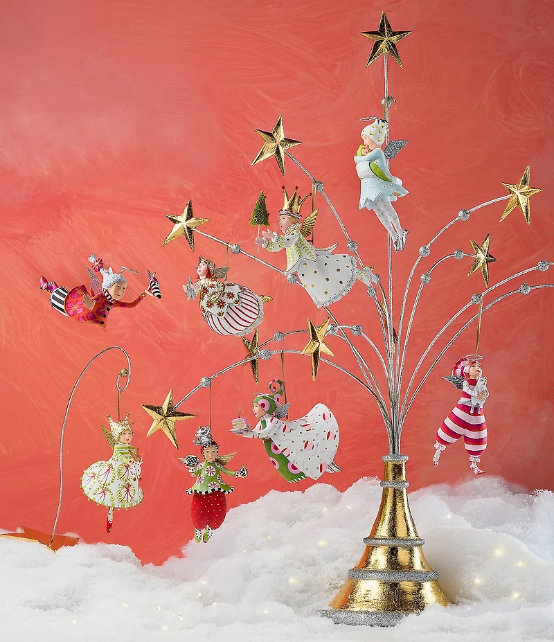 MacKenzie-Childs Holiday Collection Patience Brewster Golden Star Ornament Stand
