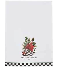 MacKenzie-Childs Holiday Collection Poinsettia Tea Kettle Dish Towel
