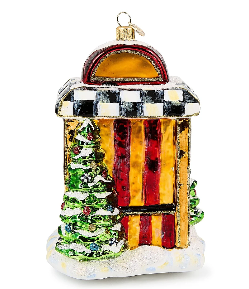 MacKenzie-Childs Holiday Collection Santa's Toy Store Glass Ornament