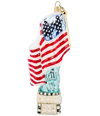 MacKenzie-Childs Holiday Collection Statue of Liberty Glass Ornament