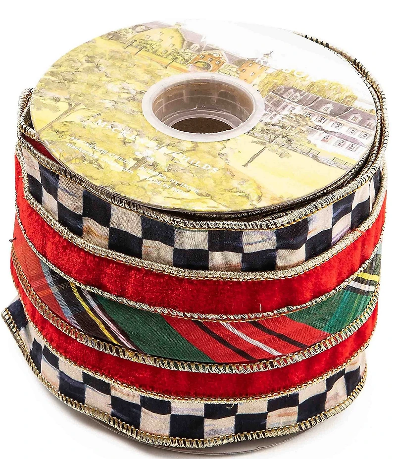 MacKenzie-Childs Holiday Collection Tartan Regal 4#double; Ribbon