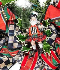 MacKenzie-Childs Holiday Collection Tartastic Illuminated Wreath