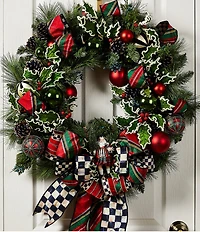 MacKenzie-Childs Holiday Collection Tartastic Illuminated Wreath