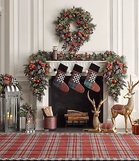 MacKenzie-Childs Holiday Collection Tartastic Illuminated Wreath