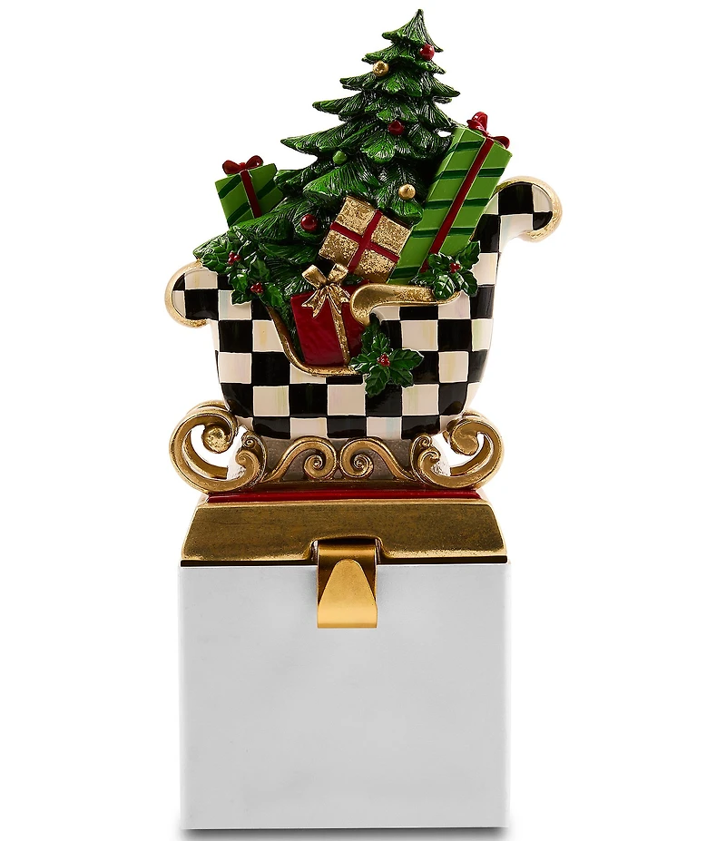 MacKenzie-Childs Westminster Check Sleigh Stocking Holder