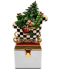 MacKenzie-Childs Westminster Check Sleigh Stocking Holder