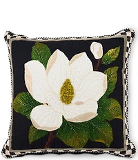 MacKenzie-Childs Magnolia Blossom Textile Throw Pillow