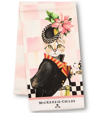 MacKenzie-Childs Miss Kitty Printed Dish Towel