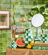 MacKenzie-Childs Check Double-Sided Vanity Mirror