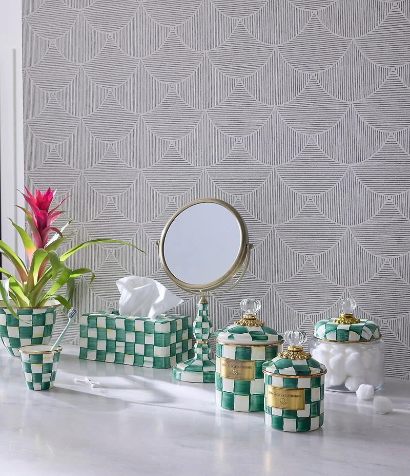 MacKenzie-Childs Check Double-Sided Vanity Mirror