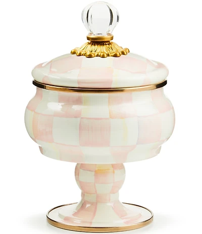 MacKenzie-Childs Check Enamel Curiosity Sculptural Pot