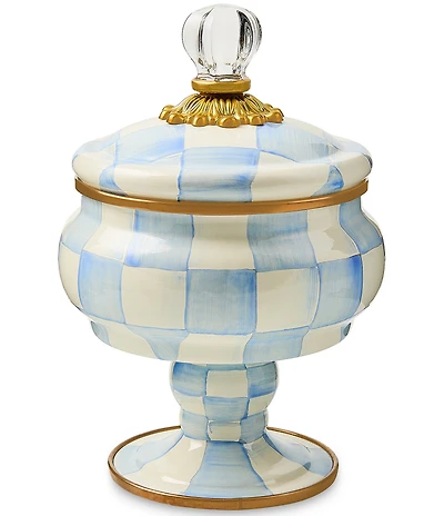 MacKenzie-Childs Check Enamel Curiosity Sculptural Pot