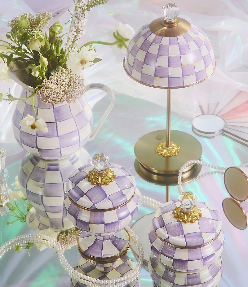 MacKenzie-Childs Check Enamel Curiosity Sculptural Pot