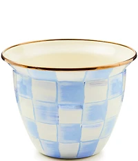 MacKenzie-Childs Check Enamel Large Flower Pot