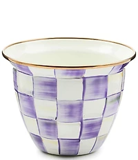 MacKenzie-Childs Check Enamel Large Flower Pot
