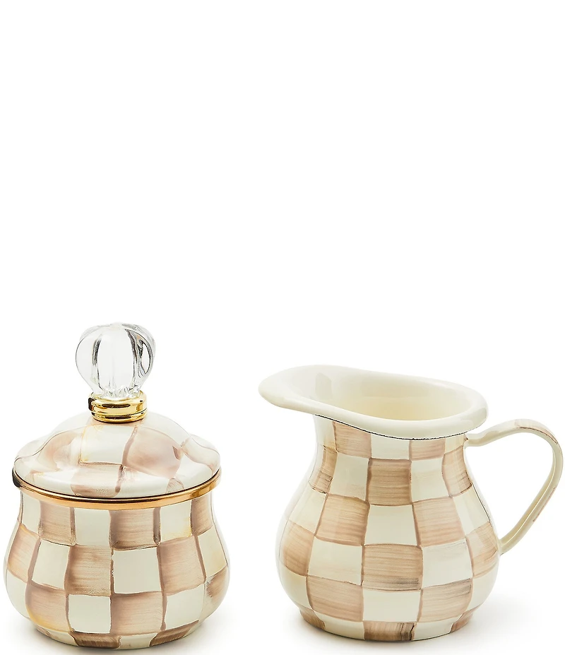 MacKenzie-Childs Check Enamel Little Creamer