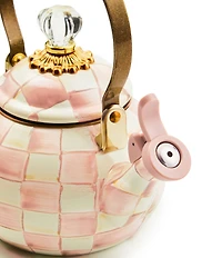 MacKenzie-Childs Check Enamel Whistling Tea Kettle, 2 Qt.