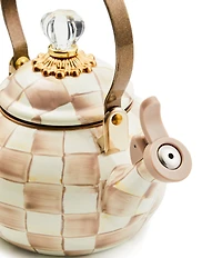 MacKenzie-Childs Check Enamel Whistling Tea Kettle, 2 Qt.