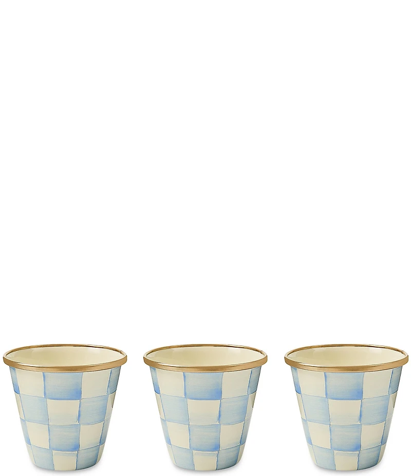 MacKenzie-Childs Check Herb Pots, Set of 3