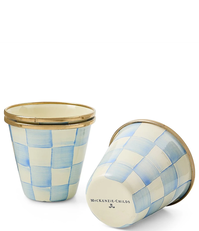 MacKenzie-Childs Check Herb Pots, Set of 3