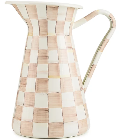 MacKenzie-Childs Mocha Check Large Practical Pitcher