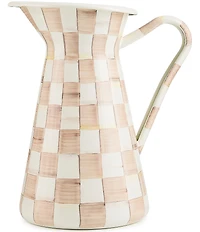MacKenzie-Childs Mocha Check Large Practical Pitcher