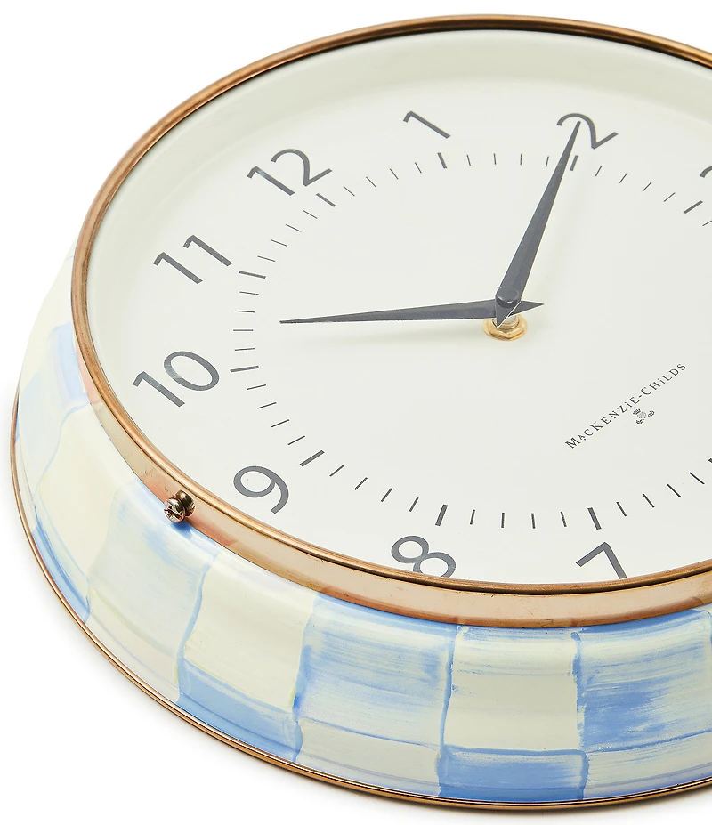 MacKenzie-Childs Check School Wall Clock