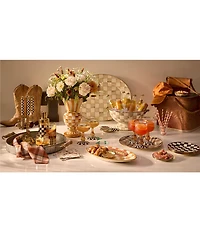 MacKenzie-Childs Mocha Check Small Oval Platter